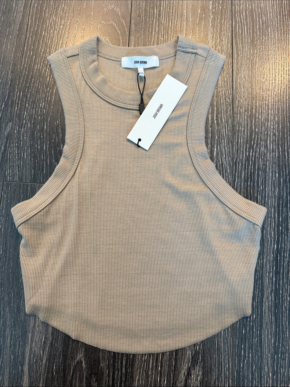 Joah Brown Curve Hem Tank NWT